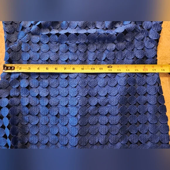 Lauren Ralph Lauren Blue Geometric Dress Size 14P - Picture 10 of 13